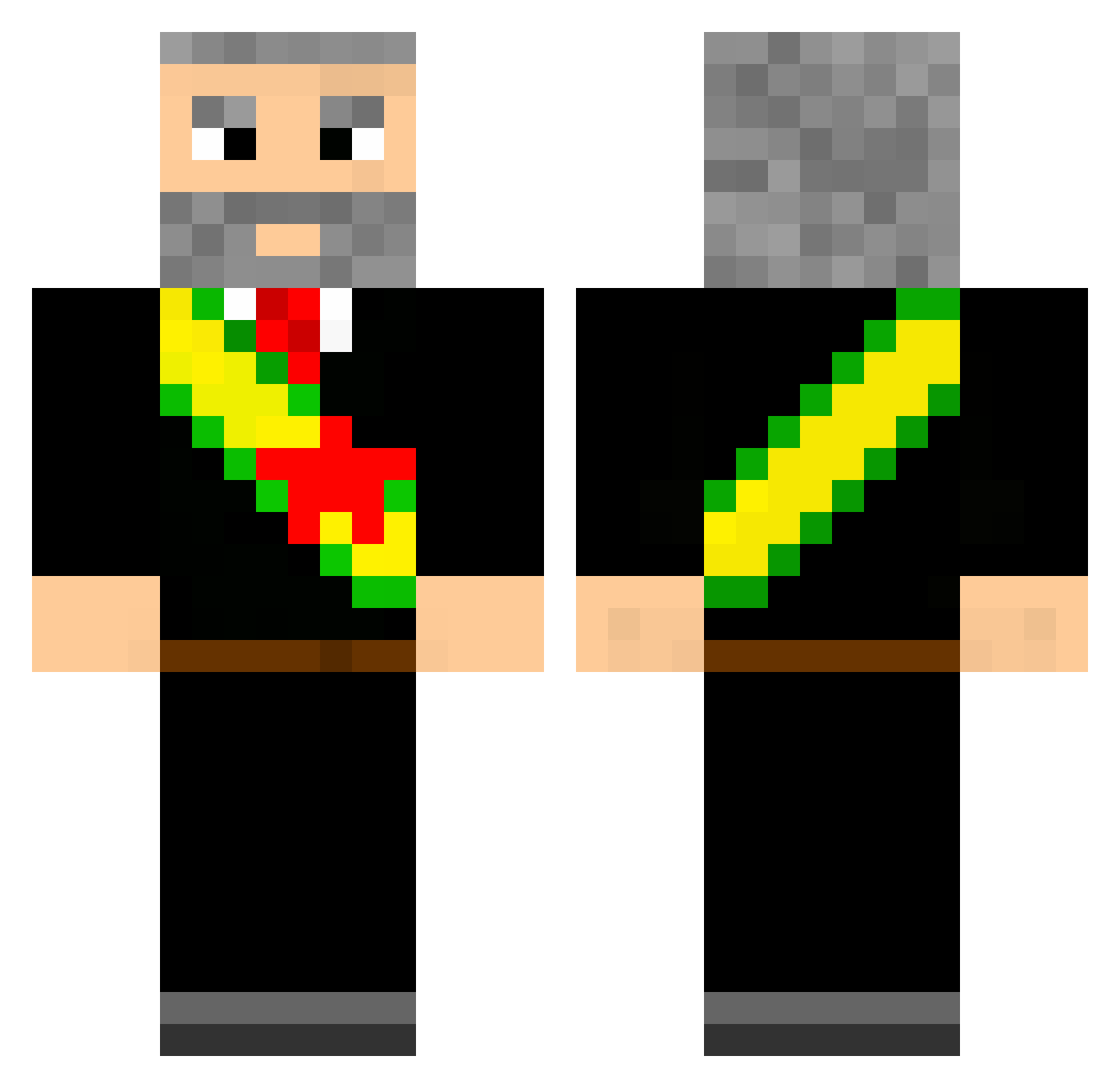 ThorCervejeiro Minecraft skin, front and back view