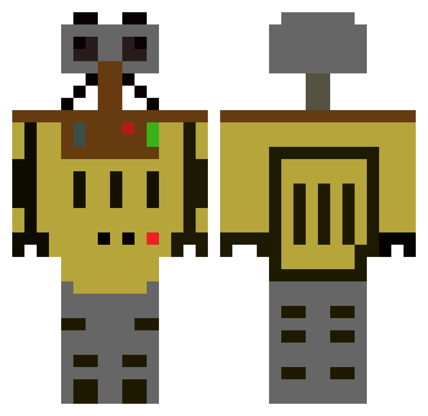 HZ302 Minecraft skin, front and back view