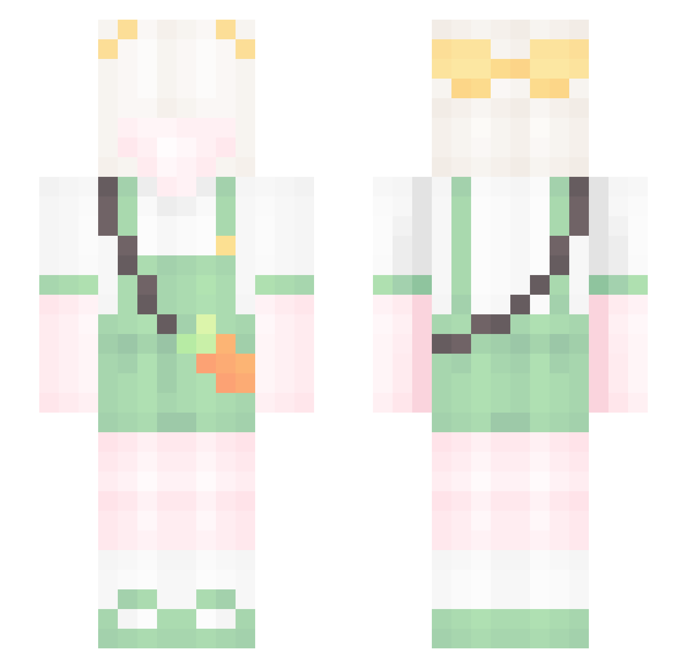 AU9UST_ Minecraft skin, front and back view