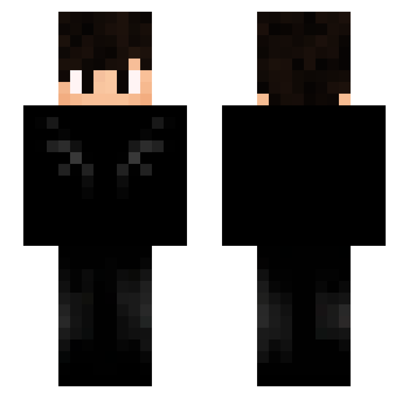 RickzzyRD Minecraft skin, front and back view
