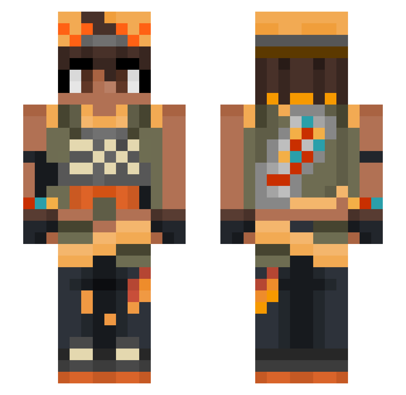 ikun_188 Minecraft skin, front and back view