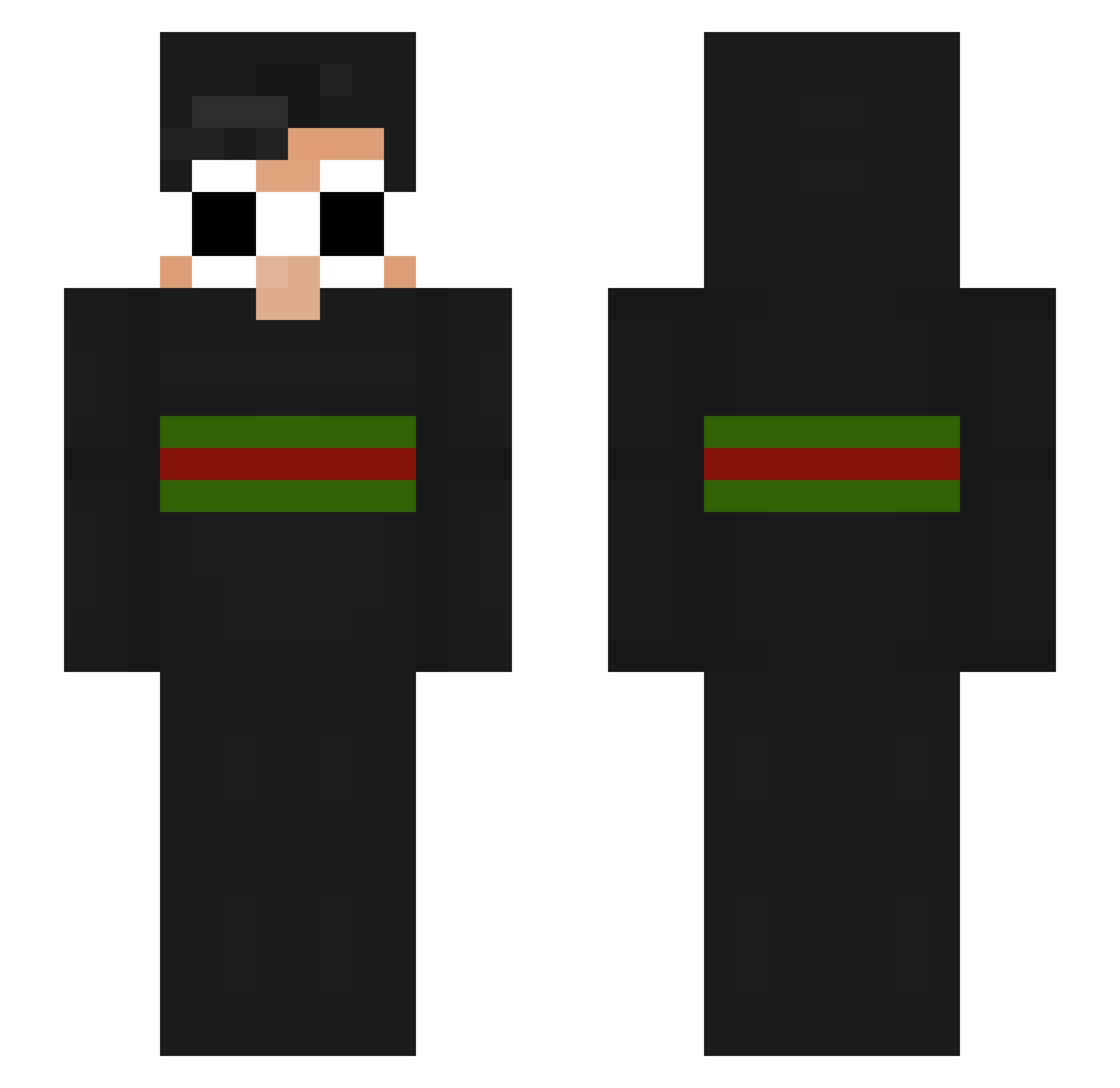 Azlagor1337 Minecraft skin, front and back view