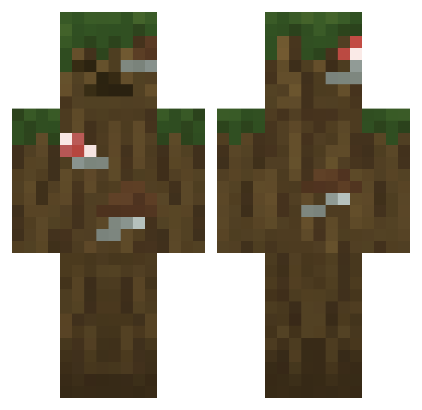 belkaVodki Minecraft skin, front and back view