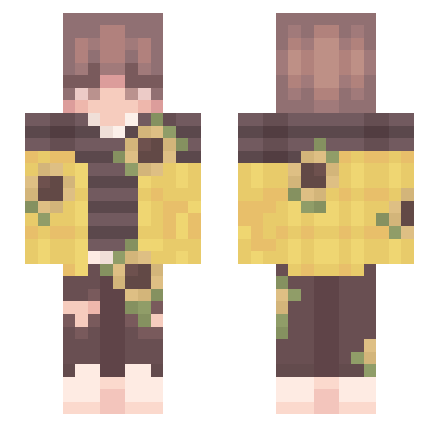 head_observer Minecraft skin, front and back view