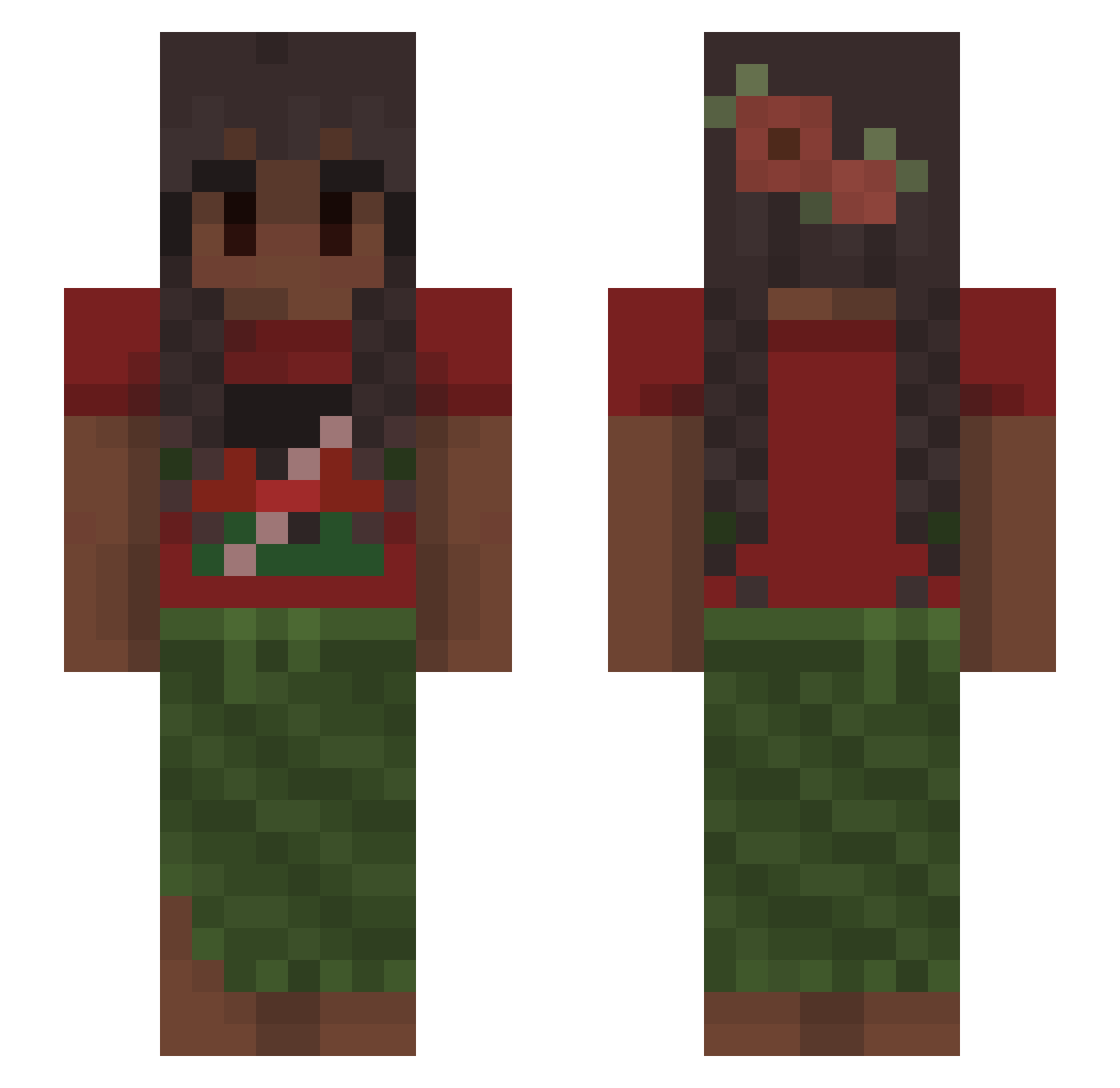 miapapia615 Minecraft skin, front and back view
