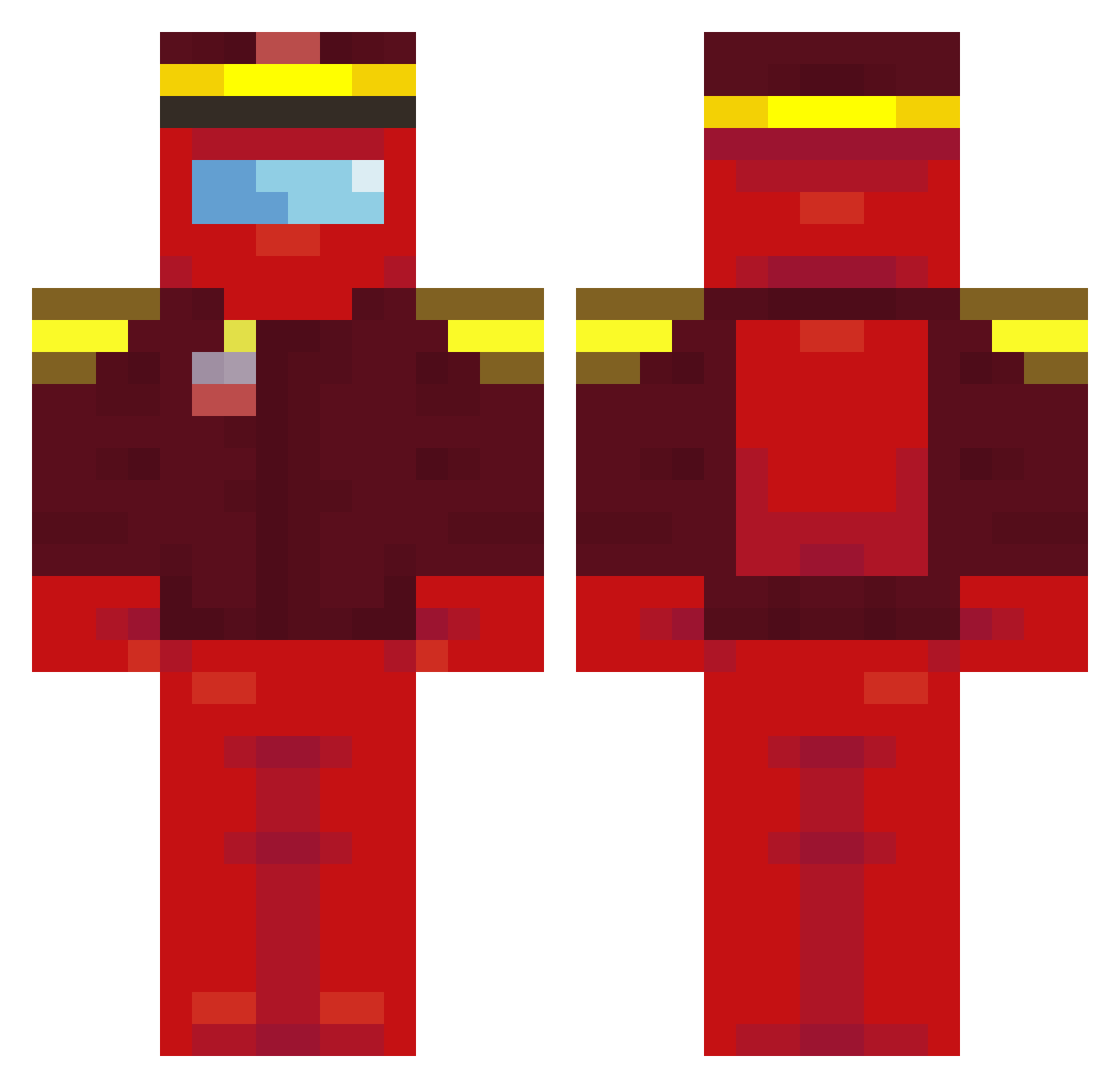 sunmakesmesmile Minecraft skin, front and back view