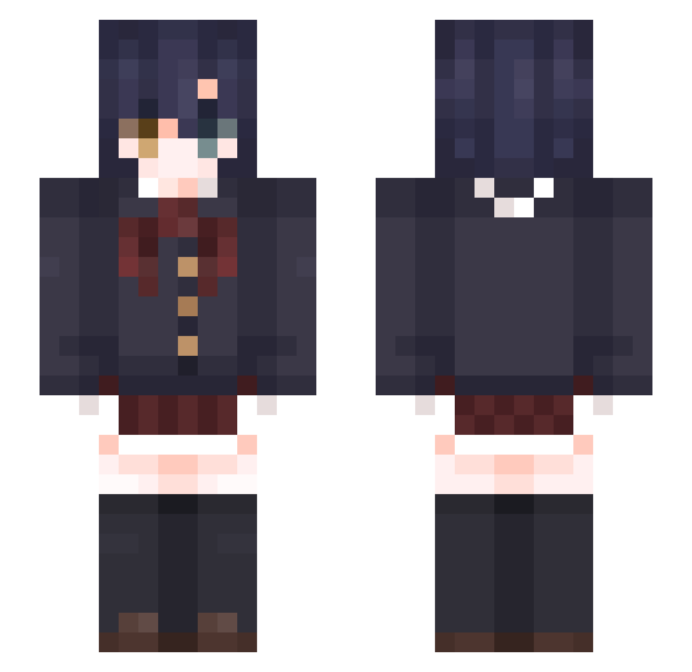 BonnieDulce Minecraft skin, front and back view