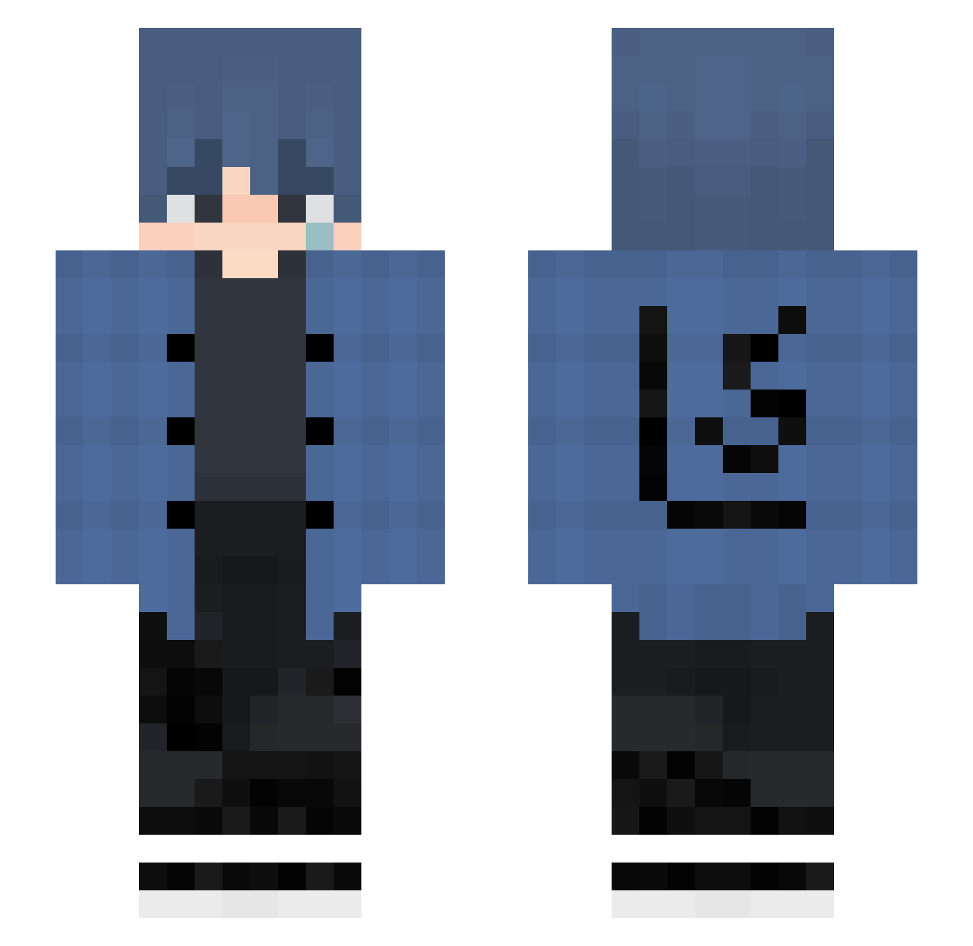 Louisseis4 Minecraft skin, front and back view