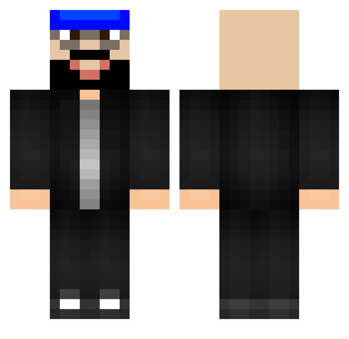 t0skii__ Minecraft skin, front and back view