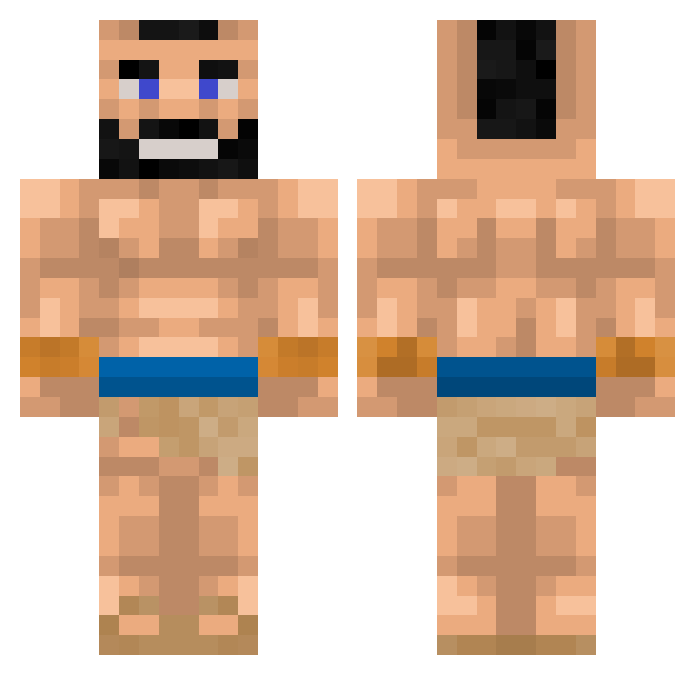 TripleMango Minecraft skin, front and back view