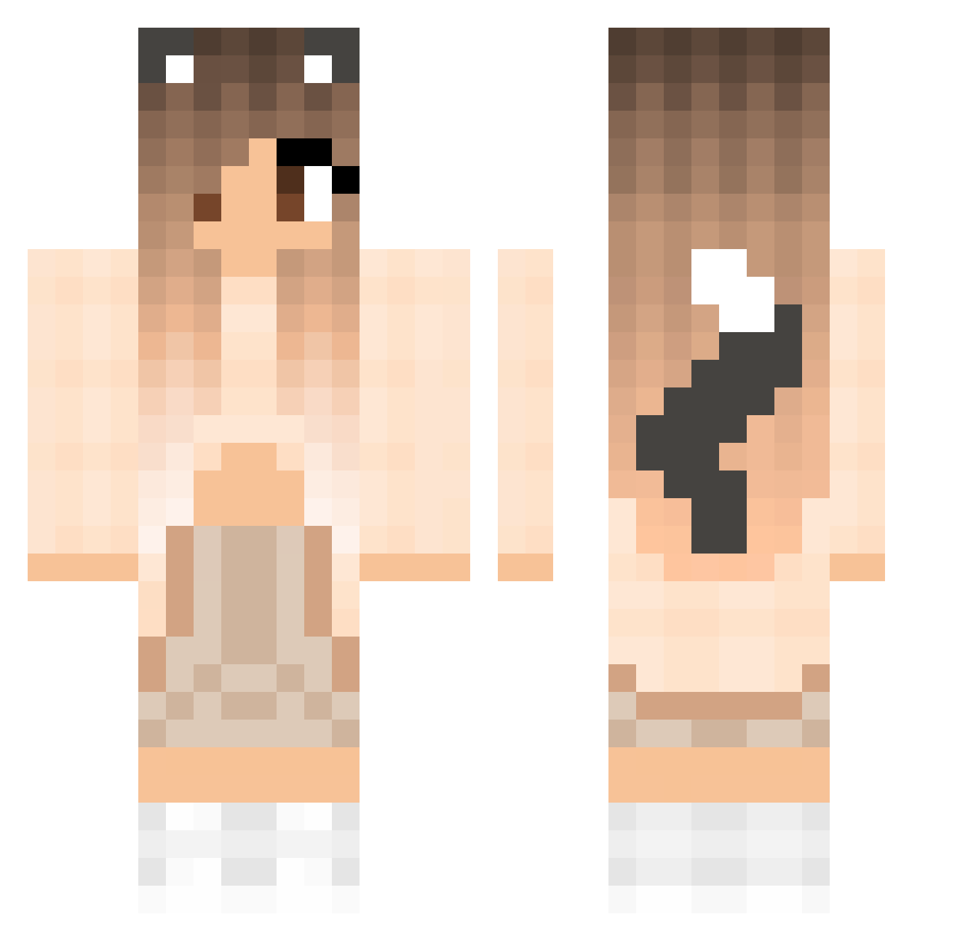 Buggies Minecraft skin, front and back view