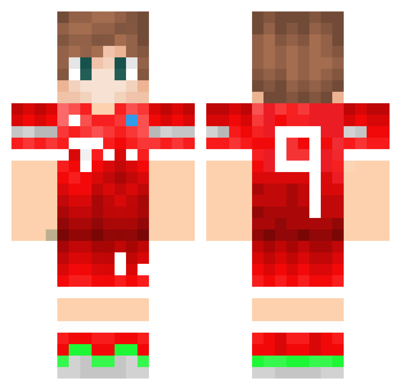 Dylar Minecraft skin, front and back view