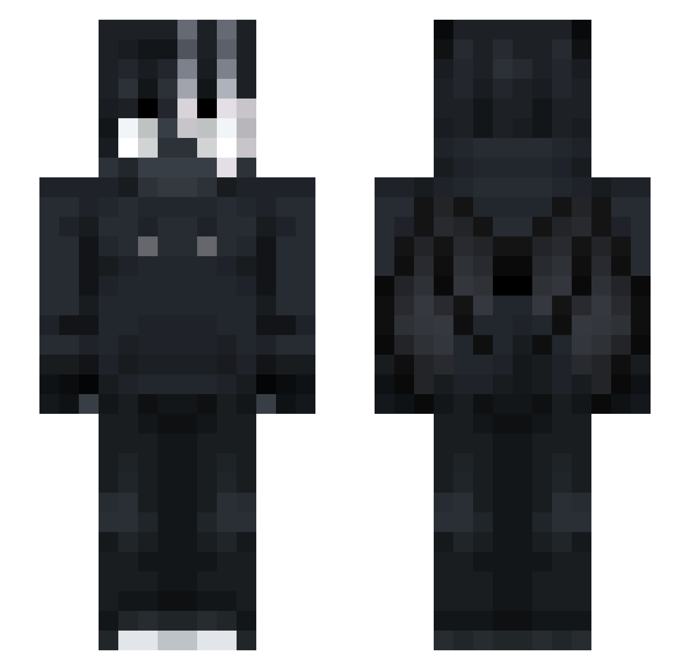 frightcraft Minecraft skin, front and back view
