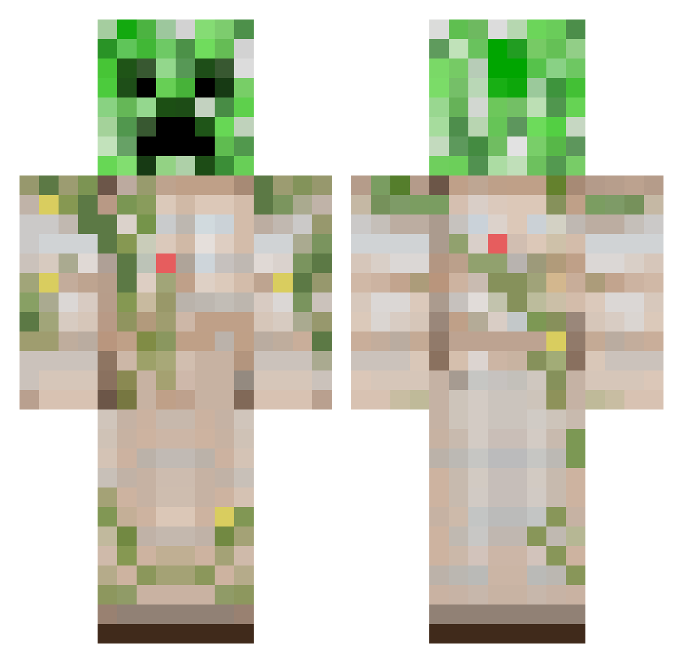KenniestKenster Minecraft skin, front and back view