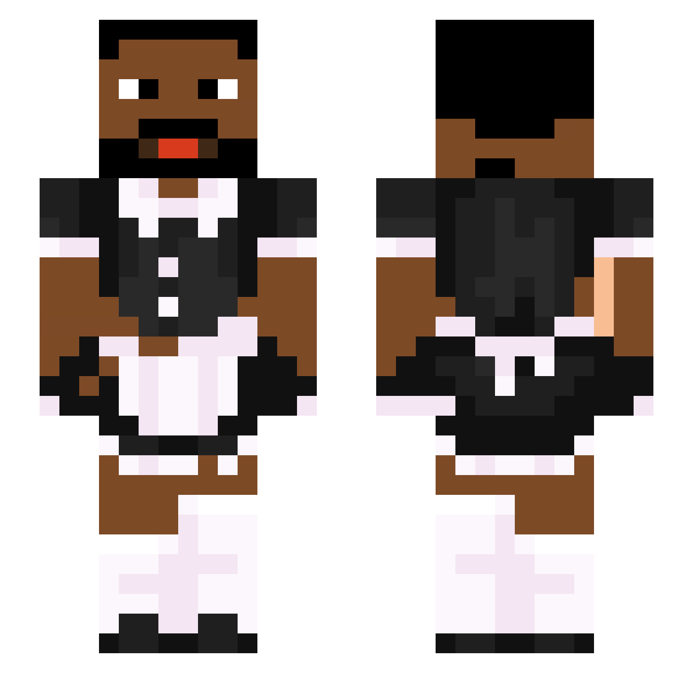 mawUWUney Minecraft skin, front and back view