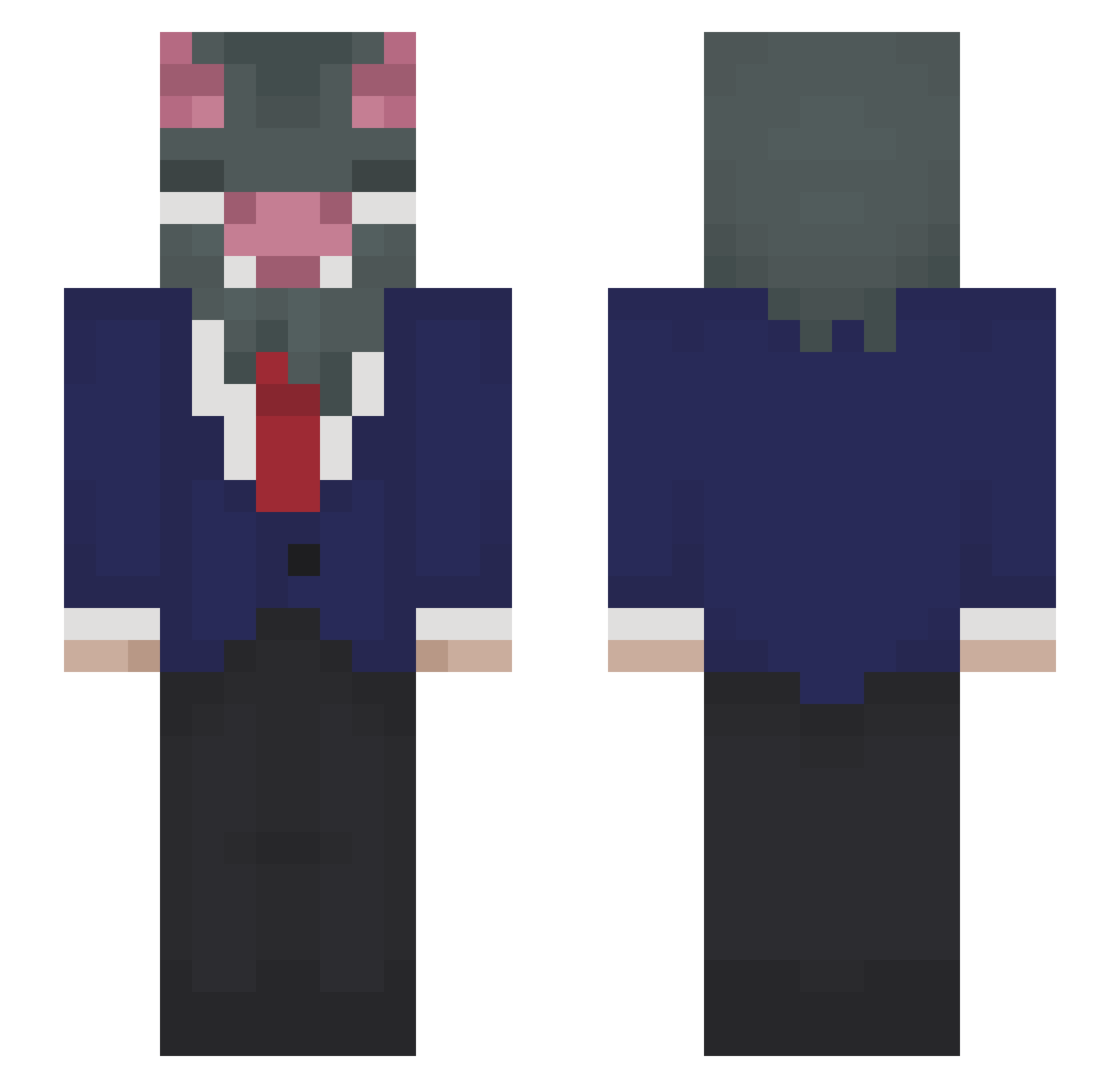 1f_s Minecraft skin, front and back view