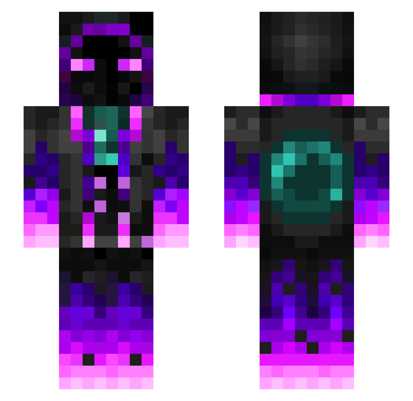 darahas22 Minecraft skin, front and back view