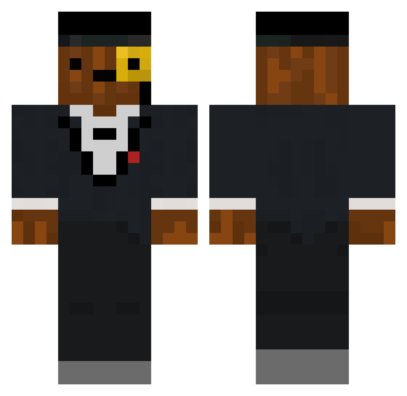 Almond_Dart8108 Minecraft skin, front and back view