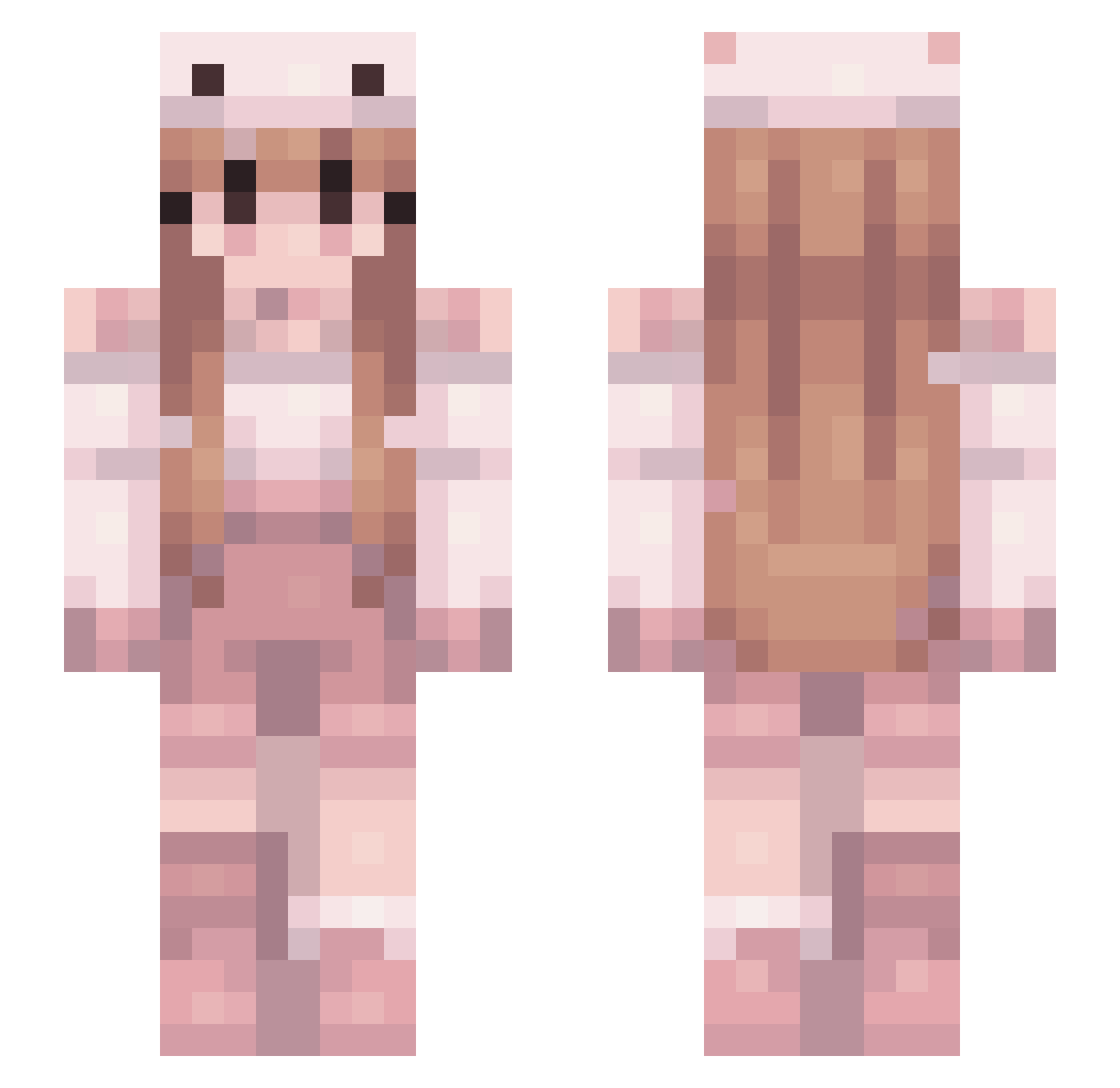 Abbat356 Minecraft skin, front and back view