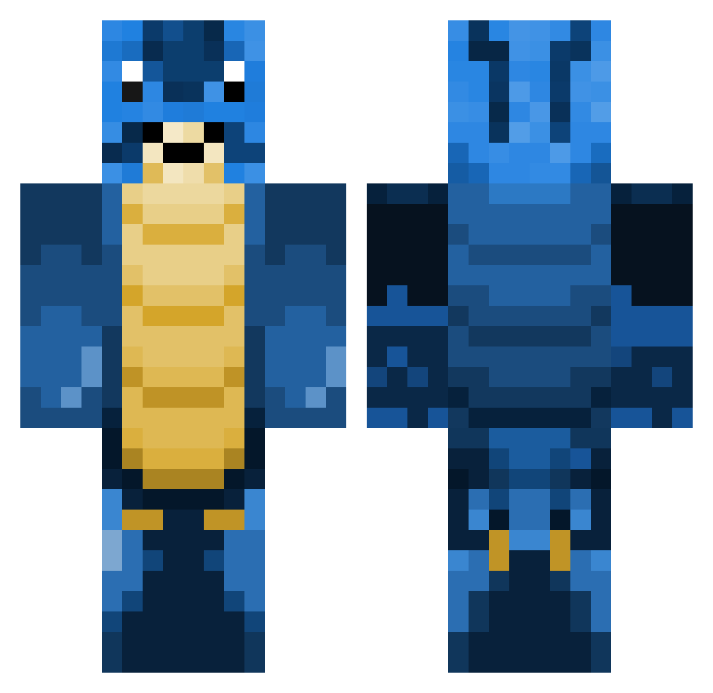 CzaStek1298 Minecraft skin, front and back view