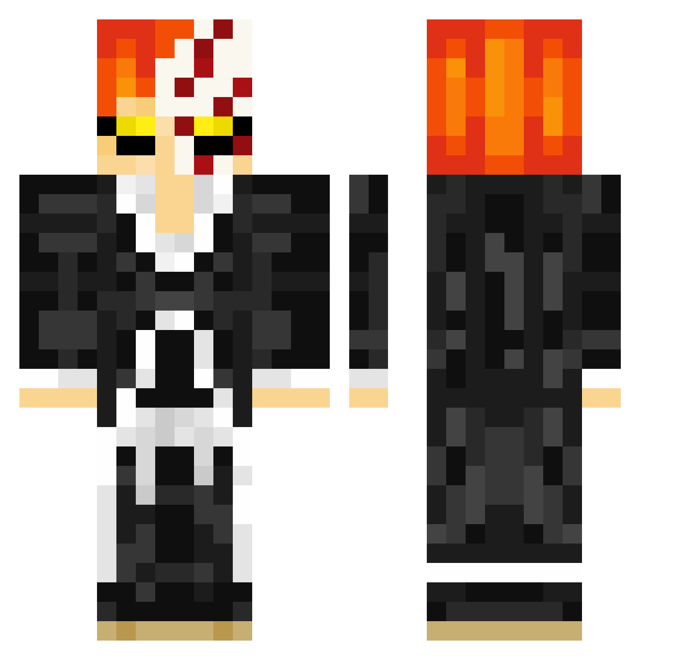 _majestro Minecraft skin, front and back view