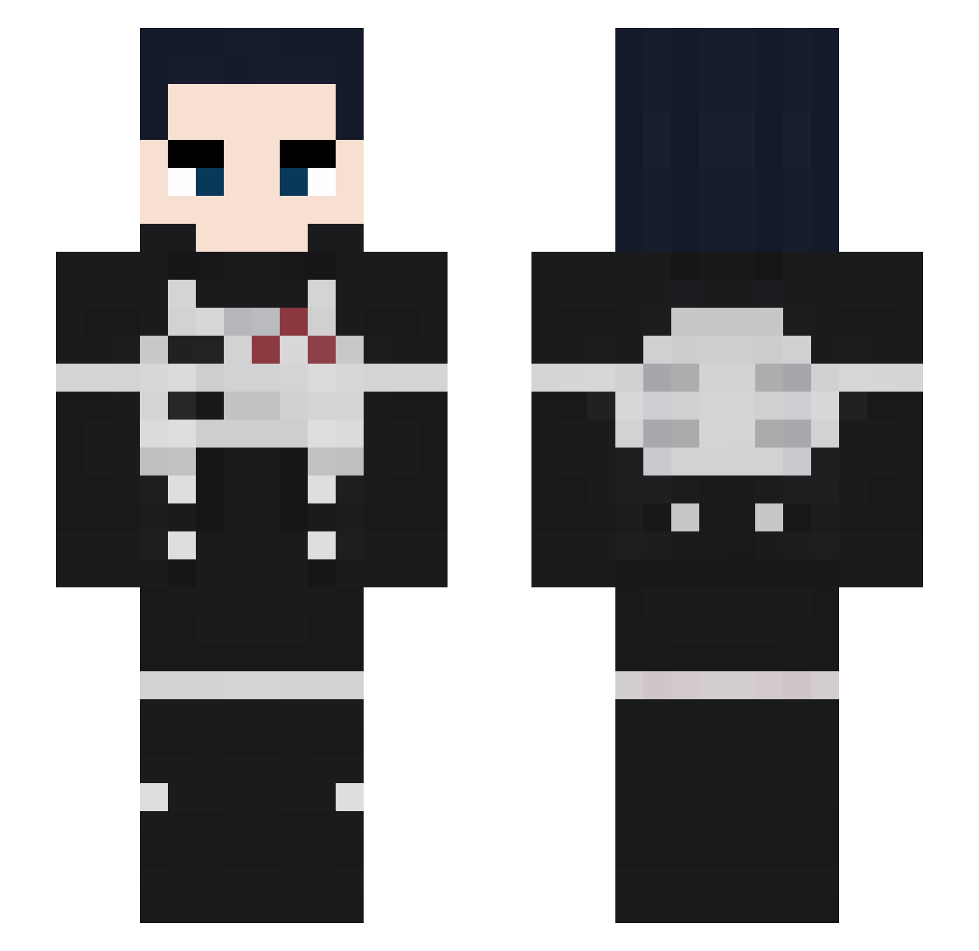 pyracii Minecraft skin, front and back view