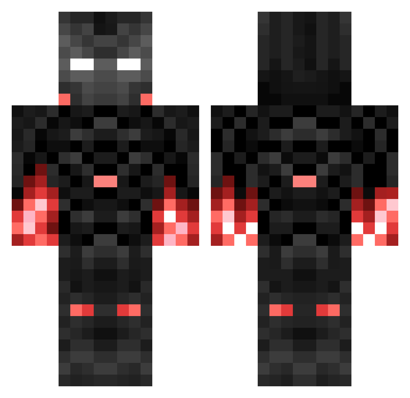 MajorCorrection Minecraft skin, front and back view
