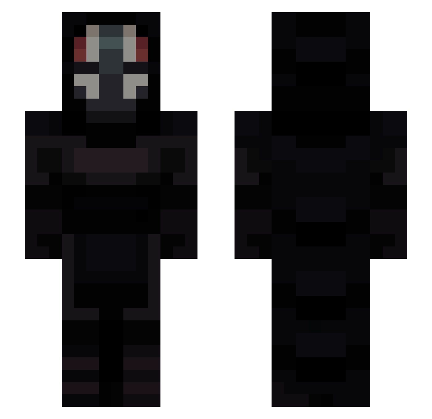 Phillaura Minecraft skin, front and back view