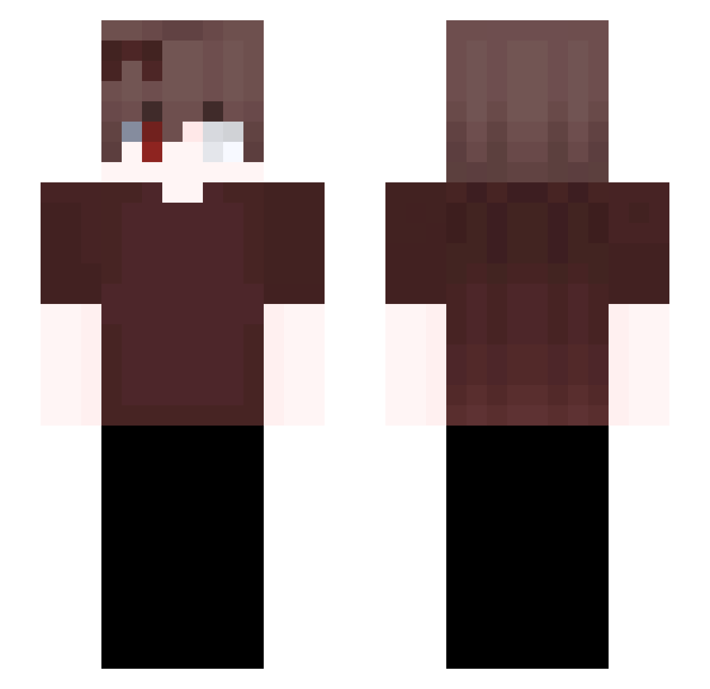 BiblicallyProven Minecraft skin, front and back view