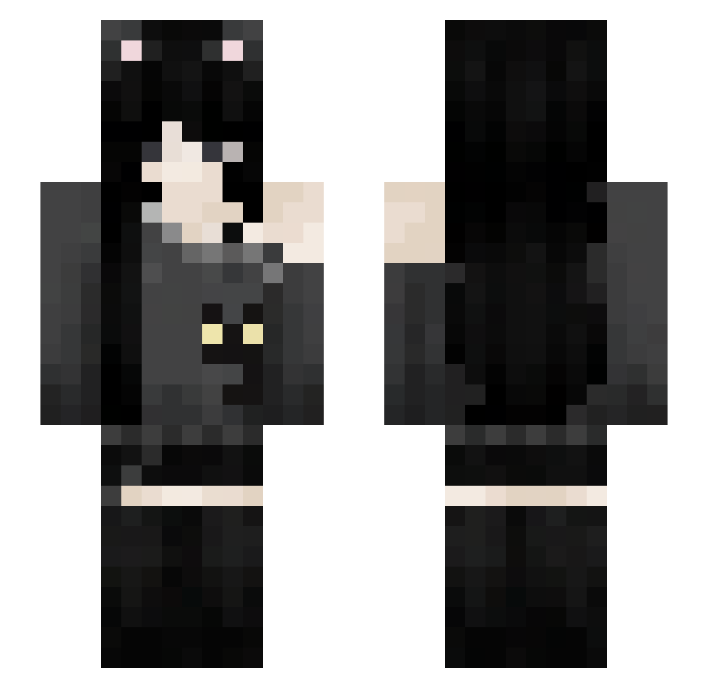 Sora3506 Minecraft skin, front and back view