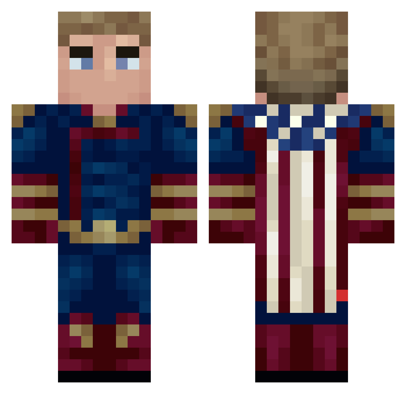 AndyGaming76 Minecraft skin, front and back view