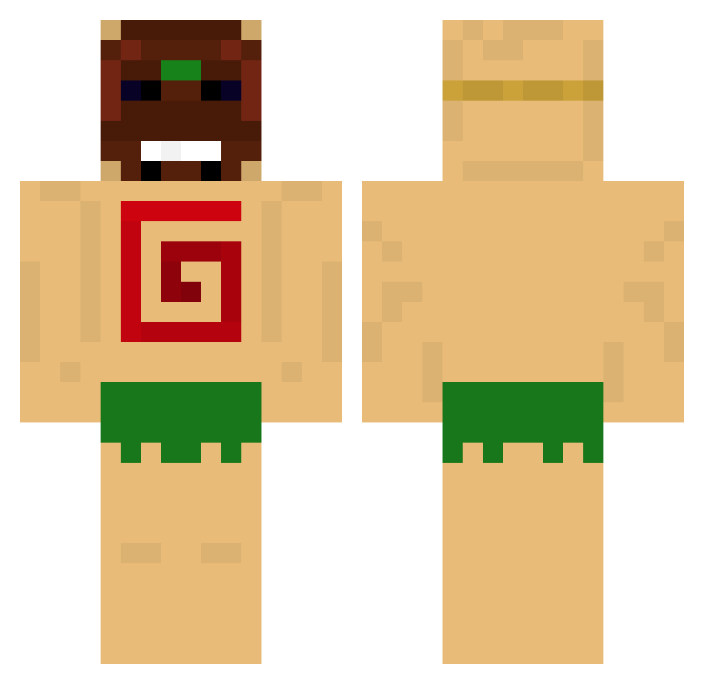 Zodiiax Minecraft skin, front and back view