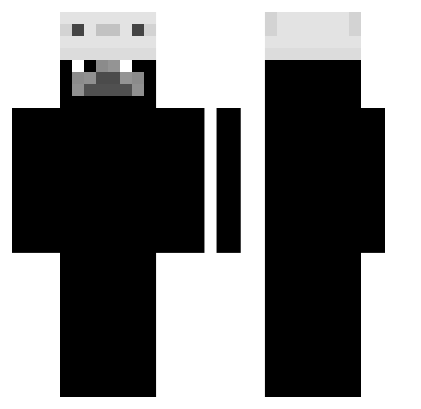 rebls Minecraft skin, front and back view