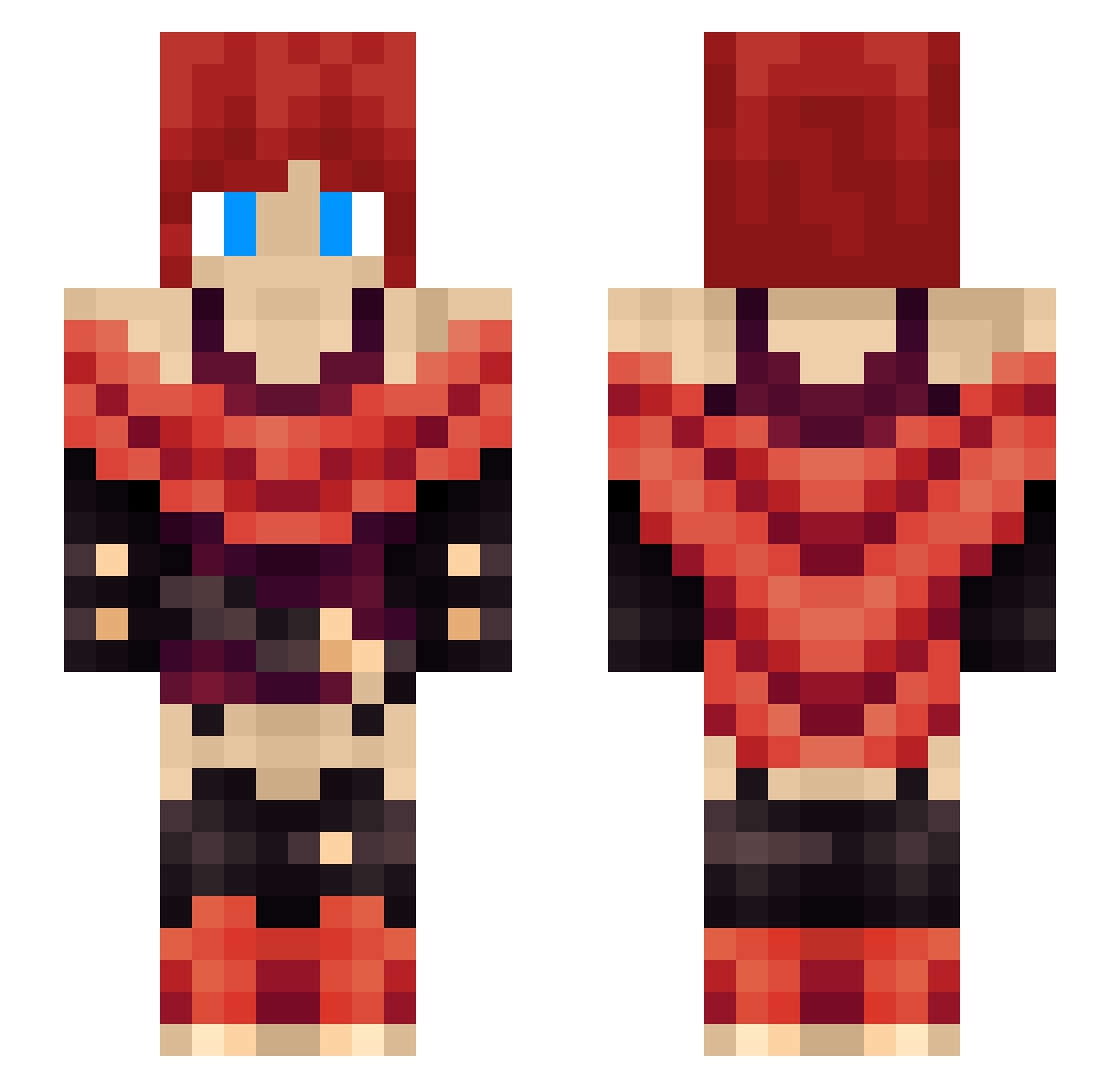 Xylopia Minecraft skin, front and back view