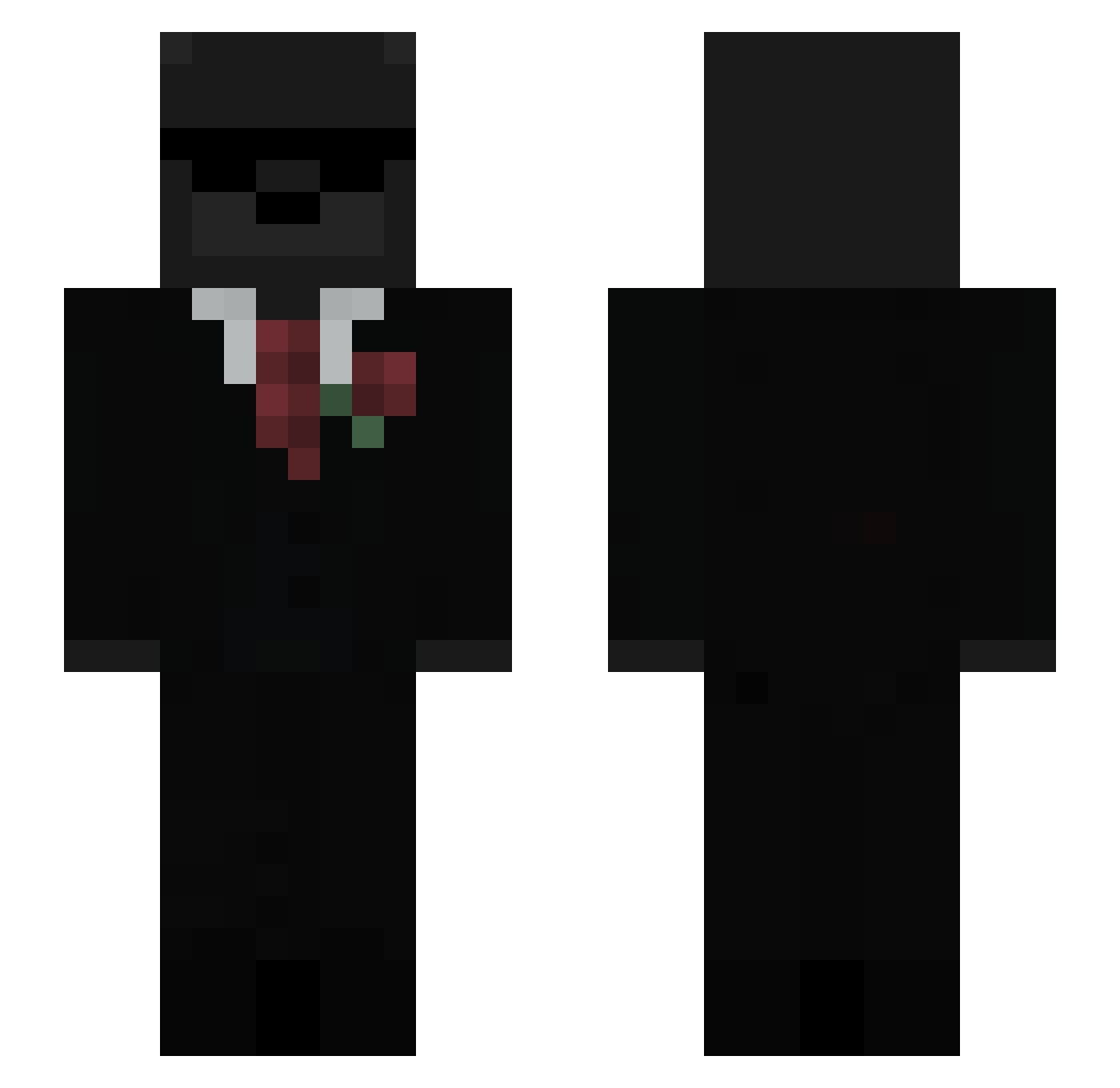 RationalArc0 Minecraft skin, front and back view