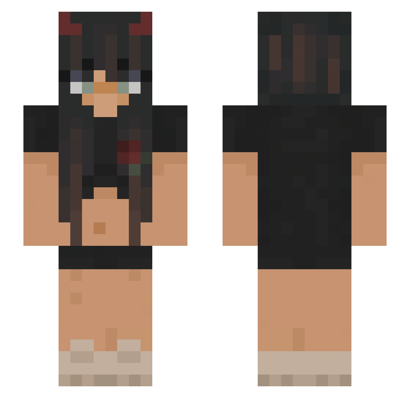 Rozwo Minecraft skin, front and back view