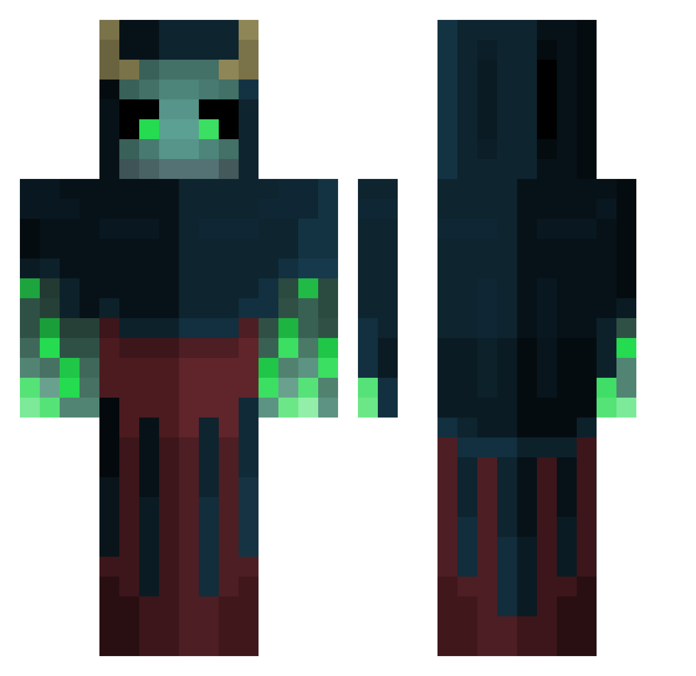 _TheLich Minecraft skin, front and back view