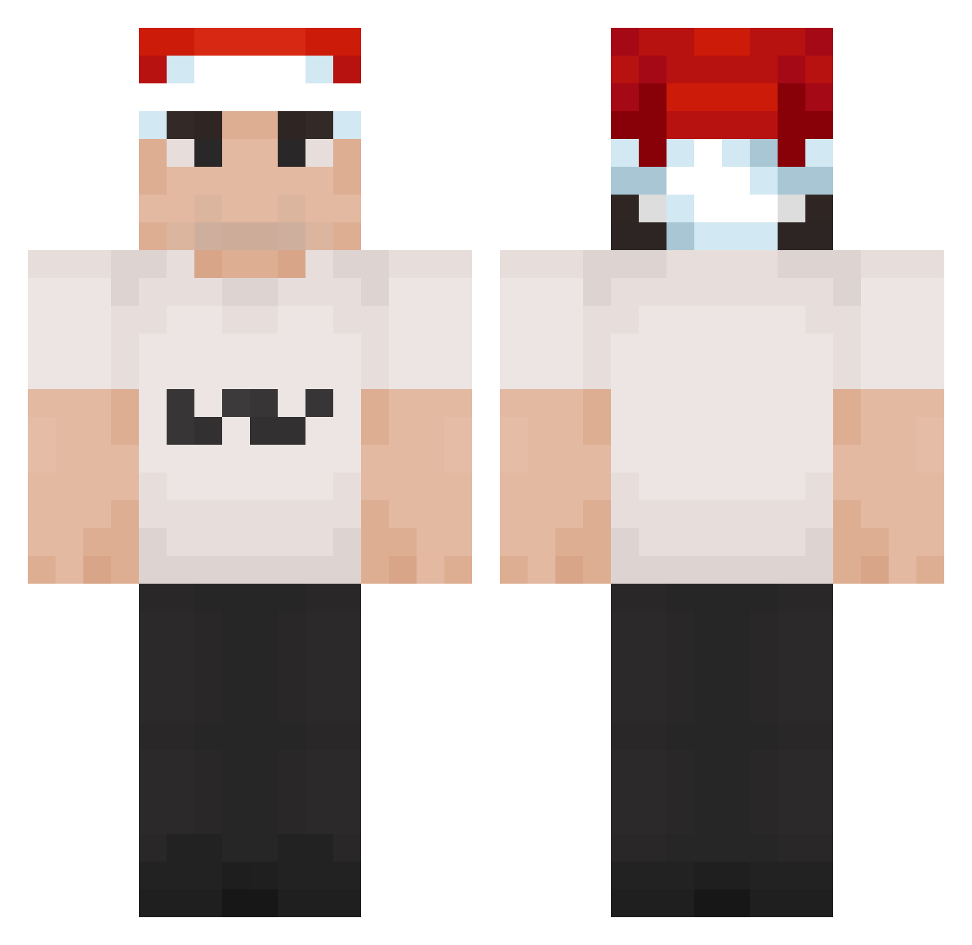 fortforti23 Minecraft skin, front and back view