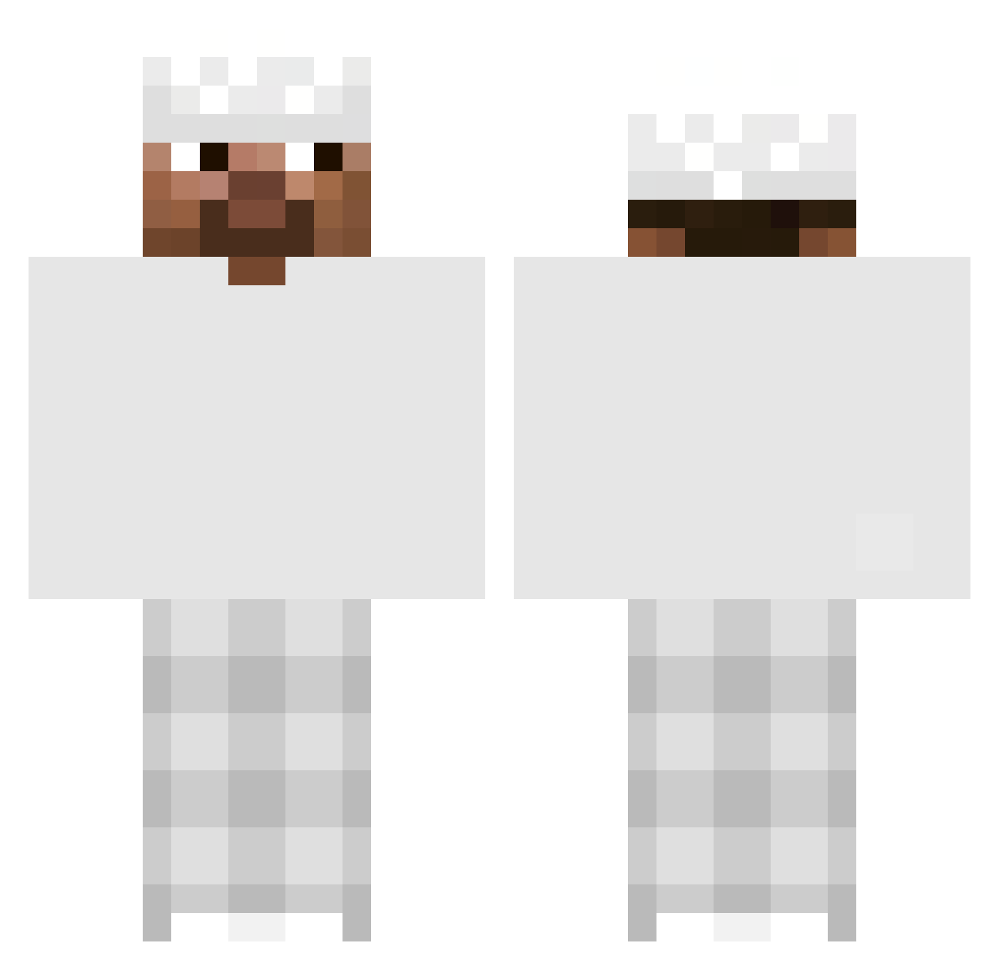 Nuro_0 Minecraft skin, front and back view
