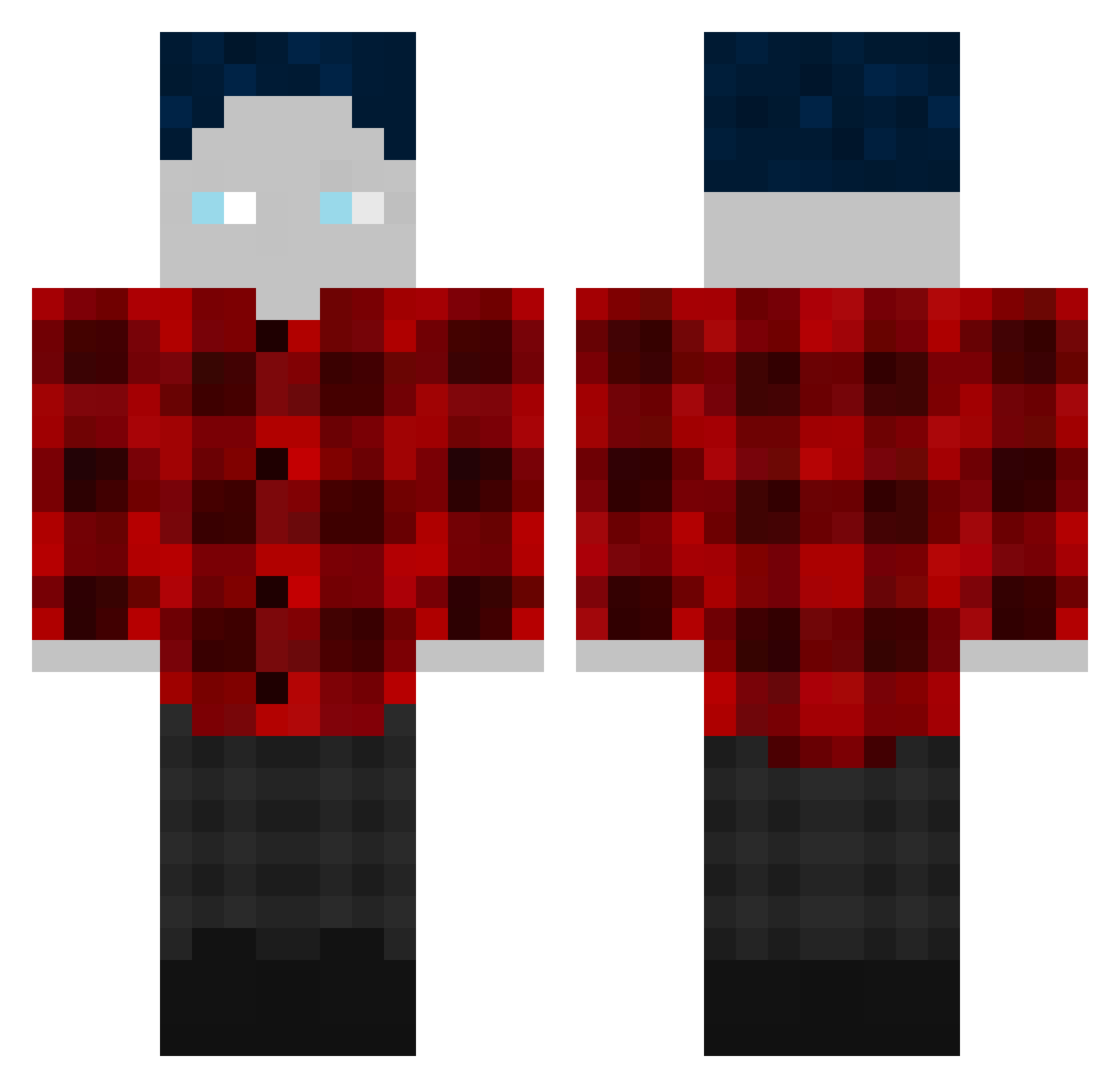 Just_Fishy Minecraft skin, front and back view