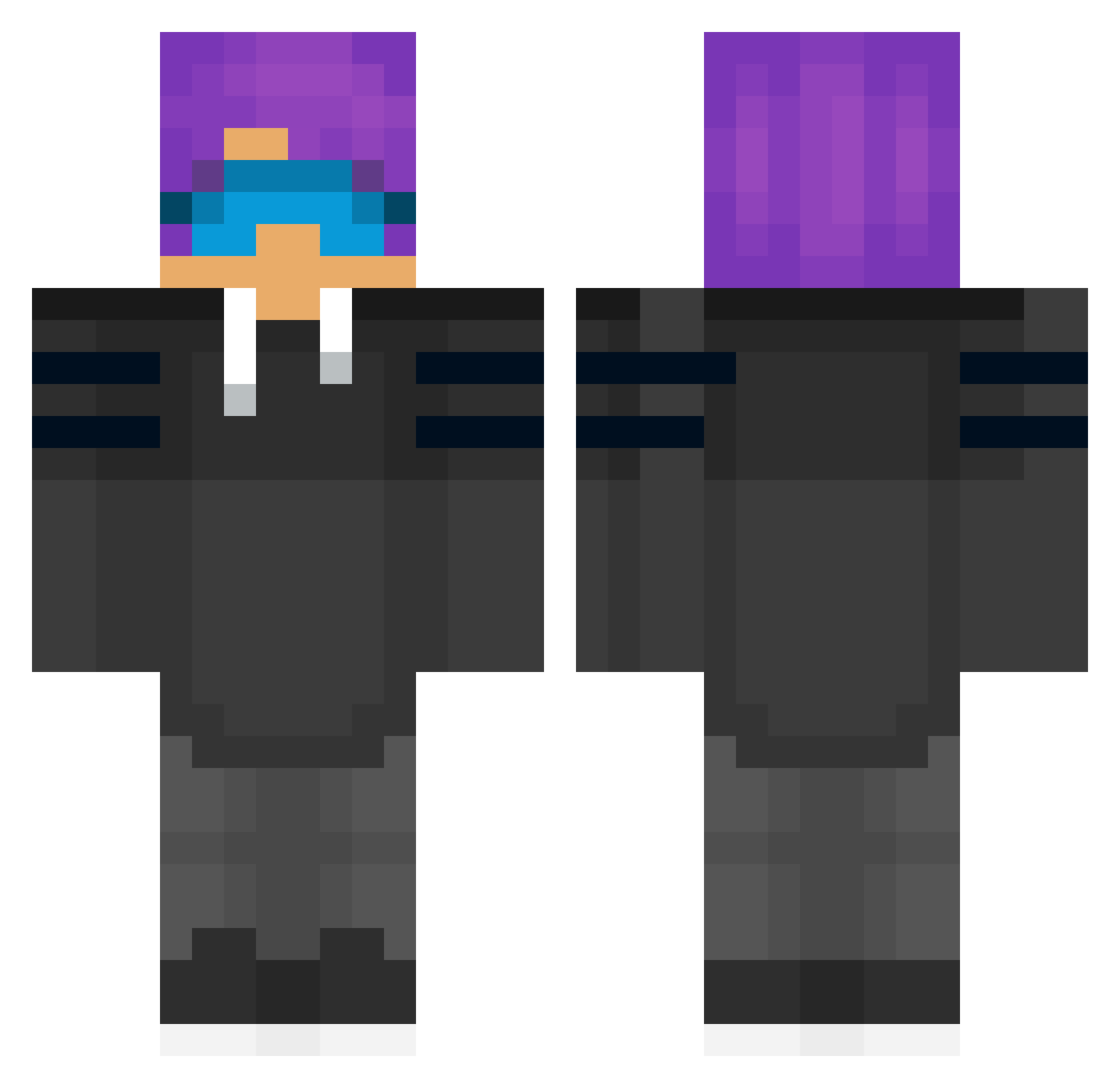 VeryLinear Minecraft skin, front and back view