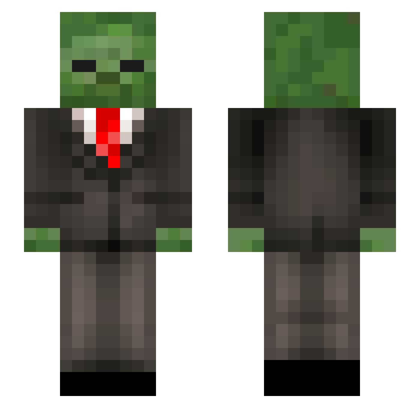 SweetDaddy420 Minecraft skin, front and back view