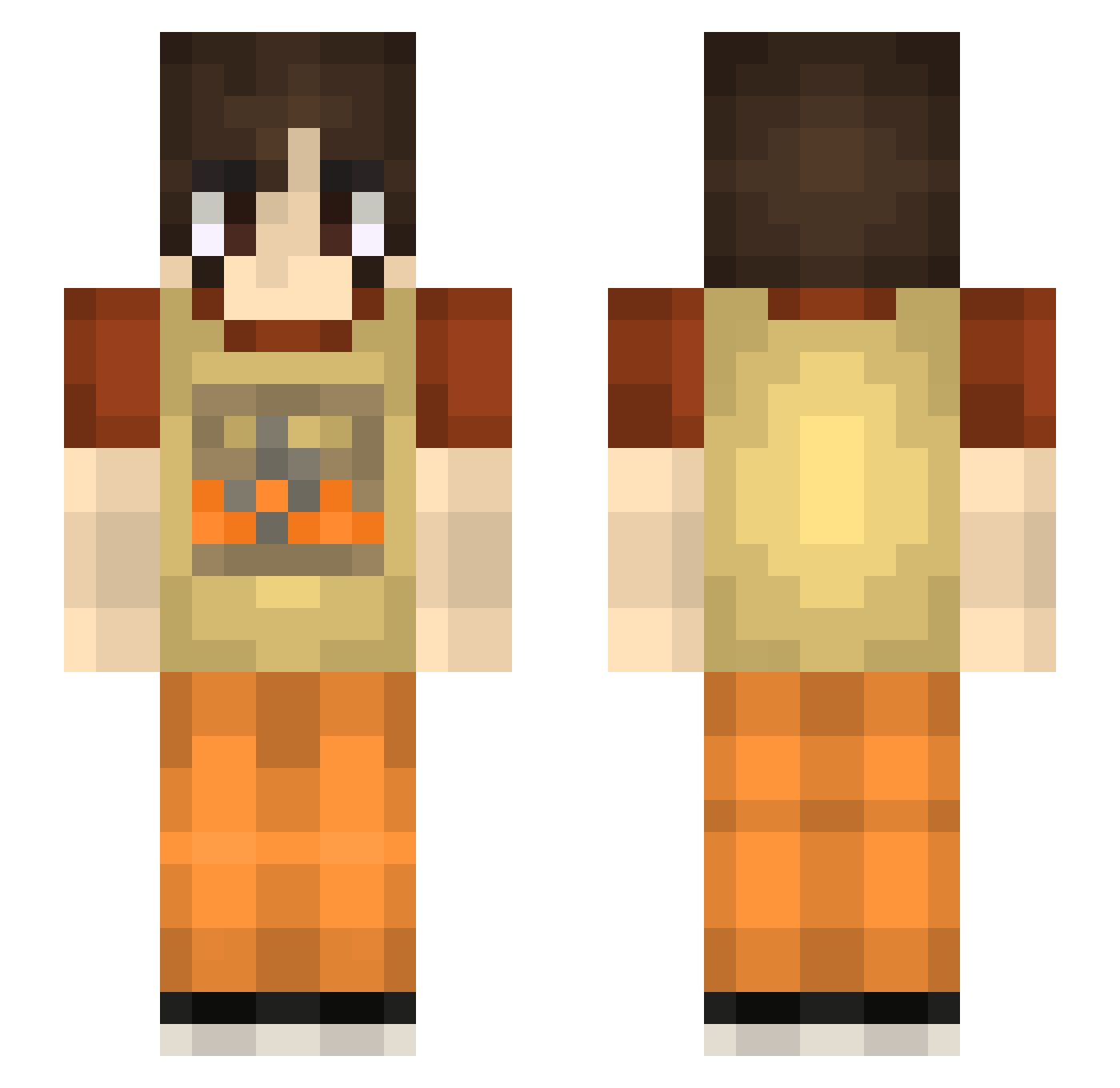 GSiloveyou Minecraft skin, front and back view