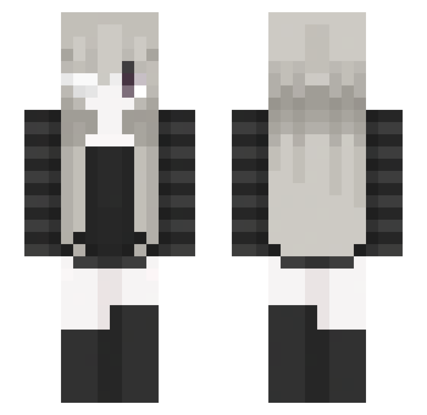 Biktim Minecraft skin, front and back view