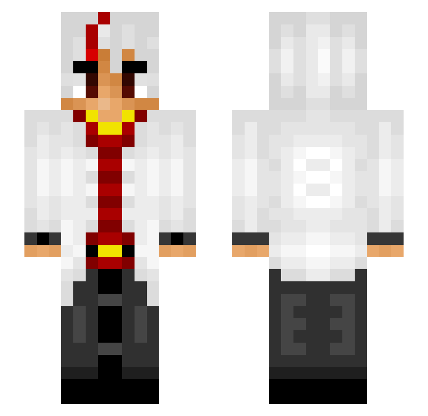 Kagewashere Minecraft skin, front and back view