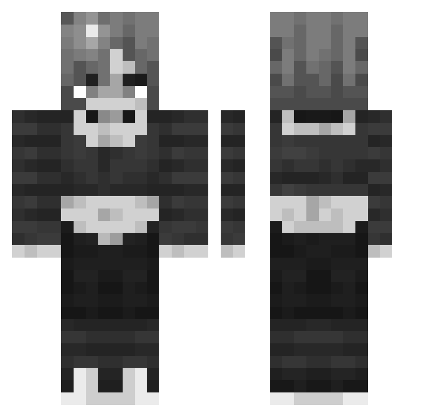 BingBong299 Minecraft skin, front and back view
