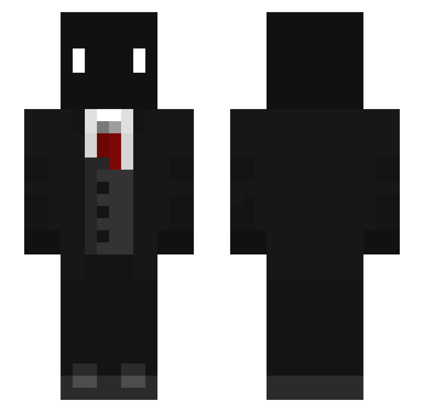 FuzzyFringe Minecraft skin, front and back view