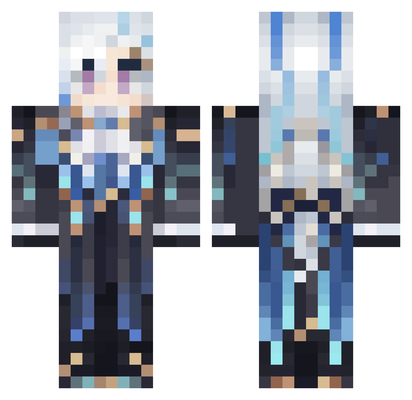 KartalSama Minecraft skin, front and back view