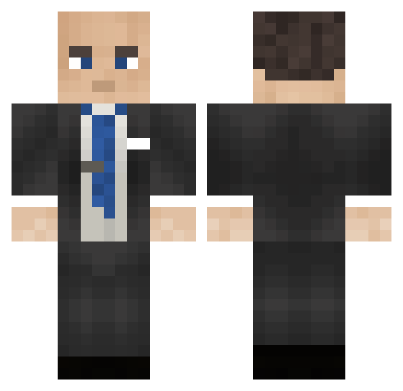 Lohiz Minecraft skin, front and back view