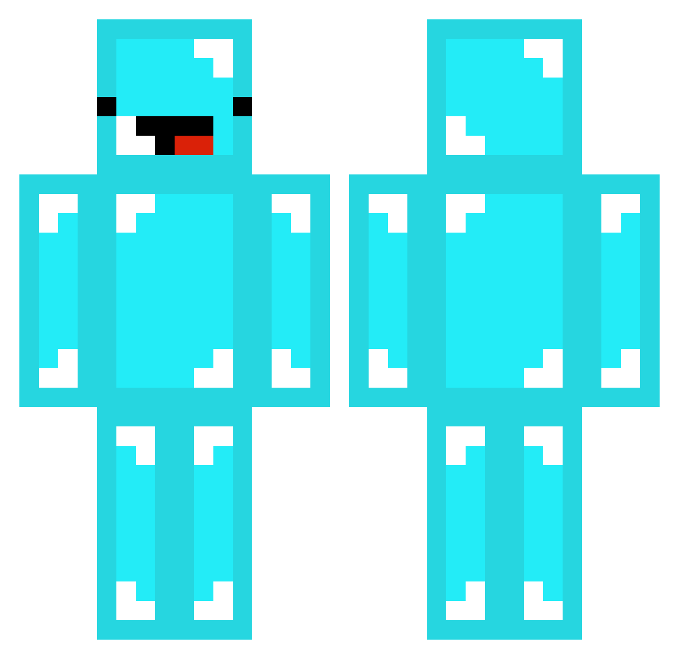 Stormbreaker_02 Minecraft skin, front and back view